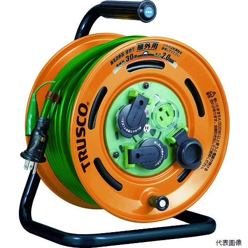 トラスコ TBE-30KC TRUSCO 屋外型コードリール30m 防雨型 ブレーカー 漏電防止付き