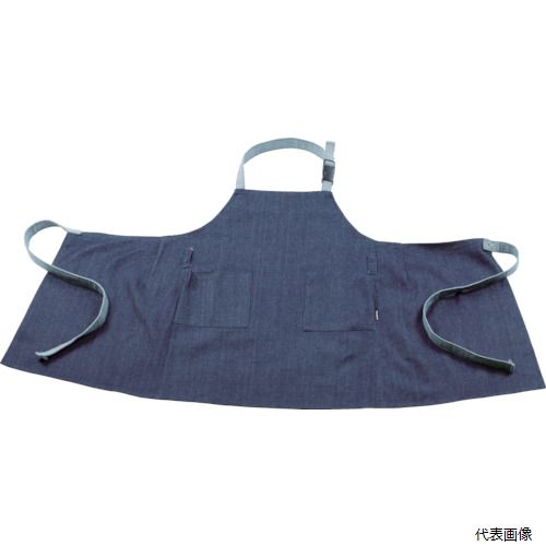 【特長】 ●女性が作業時に気になる部分が隠れる、作業用エプロンです。 ●かがんだ時も腰回りをカバーして安心して作業できます。 ●後ろ姿もヒップ周りが隠れているので気になりません。 ●紐は、前側でも背中側両方とめられます。 ●デニム素材でできているので耐久性に優れています。 【用途】 ●工場や倉庫などの軽作業に。 ●磨き作業、バリ取り作業に。 【仕様】 ●色：ブラック ●サイズ：フリー ●着丈(cm)：80 ●幅(cm)：138 【材質／仕上】 ●綿 ●バックル部：プラスチック 【注意】 ●生地の特性上、摩擦や汗、雨などで濡れた場合は、衣類に色移りする事があるのでご注意下さい。 ●洗濯の際、色落ちする場合があるため、他の物と一緒に洗わないで下さい。 【入数】 ●1枚 他のサイズはこちら 在庫のない商品は検索に表示されない場合がございます　