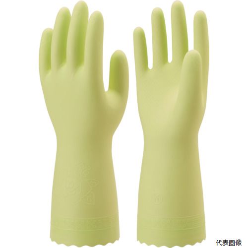 【スタンプラリー】ショーワグローブ NHMIU-MG SHOWA 塩化ビニール手袋 ナイスハンドミュー薄手 グリーン Mサイズ