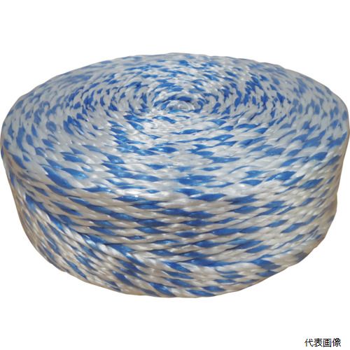 【スタンプラリー】司化成工業 PY-35-300 ツカサ ペッピーロープ 色白／青 線径8mm 長さ300m