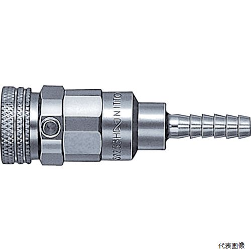【特長】 ●誤接続防止のため、酸素用と燃料ガス用のはめ合いサイズとスリーブ色を変え安全性を追求します。 ●本体はクロムメッキ仕様で耐食性に優れ、プラグには焼き入れを施し耐久性も向上します。 【仕様】 ●品名：酸素用ソケット ●接続サイズ：内径φ5 ●最高使用圧力(MPa)：0.7 ●耐圧力(MPa)：1.0 ●用途：細径ゴムホース取付用 【材質／仕上】 ●ソケット：真鍮（クロムメッキ） ●プラグ：鋼鉄（クロムメッキ） ●シール：ニトリルゴム 【入数】 ●1個 他のサイズはこちら 在庫のない商品は検索に表示されない場合がございます　