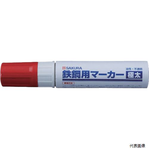 サクラクレパス PKK-J-19R サクラ 鉄鋼用マーカー極太 赤