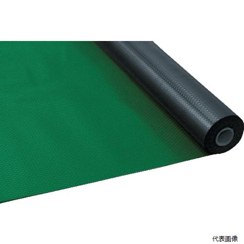※こちらの商品はメーカーからの直送につき、代引き不可商品となります。 ※大型商品のため、発送後到着迄に時間かかることがございます。 　ご到着の日時はお手元の送り状に記載された番号からご確認下さい。 ※日時・時間指定はできません。 【特長】 ●エンボス加工により滑りにくく、また高級感があるので事務所など、様々な場所にお使いいただけます。 ●厚みがあるのでめくれ上がりにくいです。 ●緩衝性と柔軟性を兼ね備えています。 ●難燃性です。 ●複数枚使用の際はテープで固定してください。 【用途】 ●工場内や建築現場の床、住宅廻り、玄関、ベランダの床養生用などに。 ●体育館や選挙投票所、イベント会場の床養生などに。 【仕様】 ●色：グリーン ●サイズ長辺(m)：20 ●サイズ短辺(mm)：915 ●厚さ(mm)：1.5 ●タイプ：ダイヤ ●表面柄：ダイヤ型 【材質／仕上】 ●塩化ビニール（PVC） 【注意】 ●提供不可：chemSHERPA、ミルシート 【入数】 ●1巻 他のサイズはこちら 在庫のない商品は検索に表示されない場合がございます　