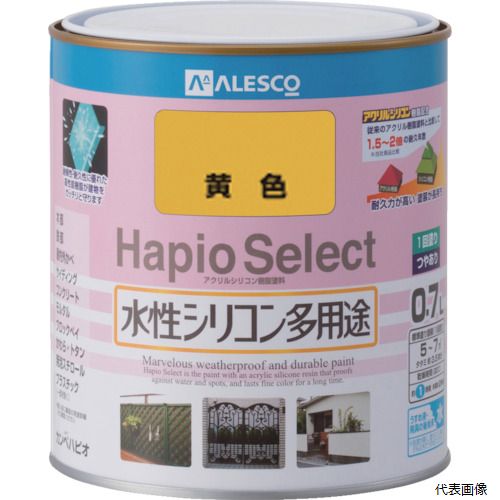 【特長】 ●耐候性、耐久性に優れたアクリルシリコン樹脂を配合しています。 ●乾燥が早く、サラッとした滑らかな仕上がりです。 【用途】 ●屋内外の木部、鉄部、コンクリート、新生瓦、発泡スチロールなどのプラスチック面。（ポリエチレン、ポリプロピレンなどは除く） 【仕様】 ●色：黄 ●容量(L)：0.7 ●乾燥時間：約1時間(20℃)、約2時間(冬) ●塗り重ね可能時間：約4時間以上(20℃)、約6時間以上(冬) ●塗布面積(［［M2］］)：5〜7(1回塗り) ●塗布面積：5〜7［［M2］］(1回塗り) ●一液型水性つやあり 【材質／仕上】 ●合成樹脂（アクリルシリコン） 【入数】 ●1缶 他のサイズはこちら 在庫のない商品は検索に表示されない場合がございます　