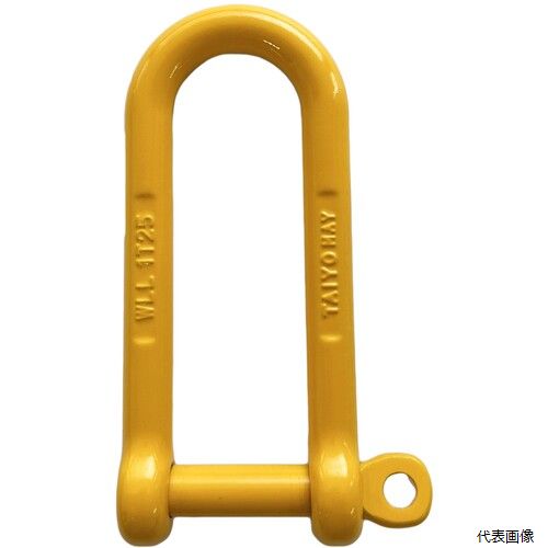 【特長】 ●本体とピンが一体型になっています。 ●ピン脱落防止機能付きです。 ●高所作業に最適です。 【用途】 ●荷役作業・矢板の引き抜き。 ●高所作業に。 ●基本使用荷重(t)：4 ●ねじ径：M22 ●口幅(mm)：50 ●寸法(mm)B：50 ●寸法(mm)t：19 ●寸法(mm)d3：20.0 ●寸法(mm)D：45 ●寸法(mm)L：160 ●寸法(mm)d1：19 ●寸法(mm)B1：50 ●脱落防止タイプ 【材質／仕上】 ●特殊合金鋼 【注意】 ●使用荷重以下でご使用下さい。 【入数】 ●1個 他のサイズはこちら 在庫のない商品は検索に表示されない場合がございます　