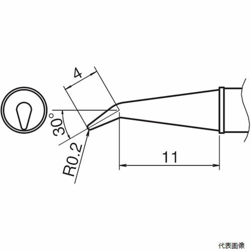 白光 T31-03J02 こて先 0.2RSB型