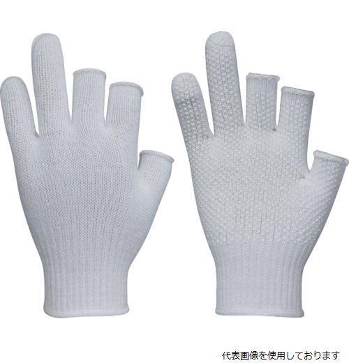 【スタンプラリー】福徳産業 78 福徳 のびのびすべり止め手袋 Wドット ホワイト フリー(4)