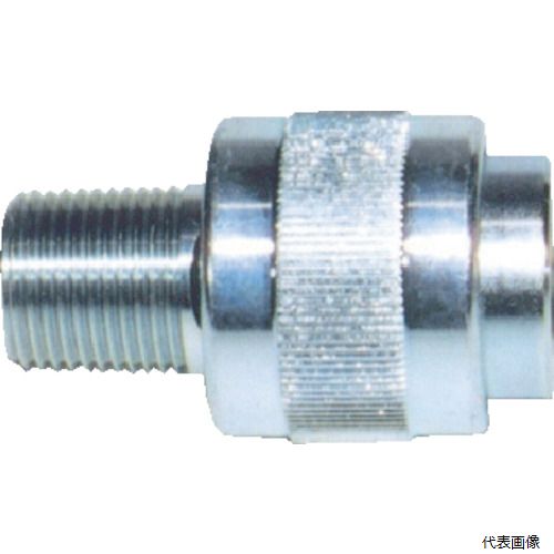 【特長】 ●手締め式のセルフシール継手です。 ●着脱は工具を必要としません。 【用途】 ●油圧ジャッキと油圧ホースを接続する際に使用 【仕様】 ●品名：カップラ ●適合機種：TWA型用 ●ねじ径：R3/8ねじ(雄) ●長さ(mm)：59 ●内径(mm)：6 ●外径(mm)：30 ●最高使用圧力：72MPa 【入数】 ●1個 他のサイズはこちら 在庫のない商品は検索に表示されない場合がございます　