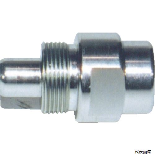 【特長】 ●手締め式のセルフシール継手です。 ●着脱は工具を必要としません。 【用途】 ●油圧ジャッキと油圧ホースを接続する際に使用 【仕様】 ●品名：ホース側カップラ ●適合機種：油圧ホースRH6用 ●ねじ径：Rc3/8ねじ(雌) ●長さ(mm)：48 ●外径(mm)：30 ●内径(mm)：6 ●最高使用圧力：72MPa 【入数】 ●1個 他のサイズはこちら 在庫のない商品は検索に表示されない場合がございます　