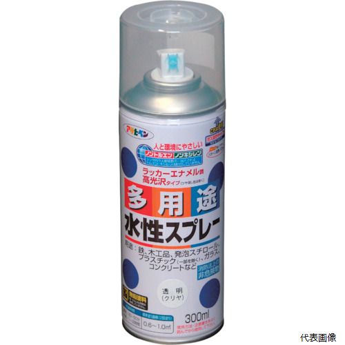 アサヒペン 565310 水性多用途スプレー 300ML クリヤ