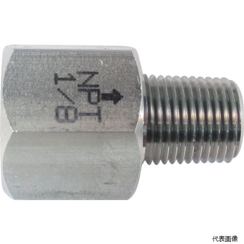 アソー NF-8411 ASOH ステンレス製 変換内外ソケット 外NPT1／8×内PT1／8