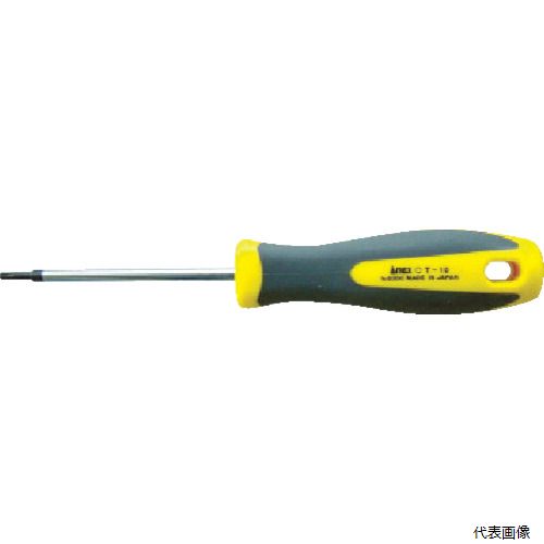 【特長】 ●トルクス［［R下］］ネジ用のドライバーです。 ●T6〜T40はいじり止め付ネジにも対応しています。 【仕様】 ●刃先：T10 ●軸長(mm)：80 ●全長(mm)：180 ●先端サイズ(mm)：φ2.7 【材質／仕上】 ●軸：特殊合金鋼 ●グリップ：ポリプロピレン、エラストマー樹脂 【入数】 ●1本 他のサイズはこちら 在庫のない商品は検索に表示されない場合がございます　