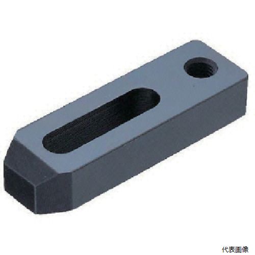 【特長】 ●溝付きストラップです。 【仕様】 ●高さ(mm)：12 ●L(mm)：50 ●W(mm)：19 ●H(mm)：12 ●溝付きストラップ 【材質／仕上】 ●S45C焼入焼戻黒染め 【入数】 ●1個 他のサイズはこちら 在庫のない商...