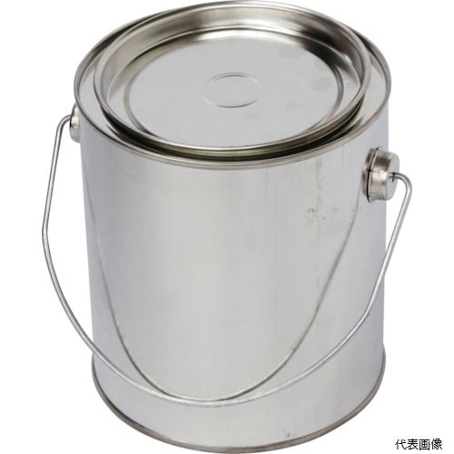 【特長】 ●塗料の小分けに使用します。 【用途】 ●容器として。 【仕様】 ●容量(L)：1 ●外径(mm)：112 ●色：シルバー ●タイプ：1L取っ手付 ●外径寸法(mm)径×高さ：112×130 ●シングル蓋 ●丸型 【材質／仕上】 ●ブリキ 【注意】 ●塗料用以外に使用しないでください。 ●「水」などを入れた場合さび（漏れる）る恐れがあります。 【入数】 ●1個 他のサイズはこちら 在庫のない商品は検索に表示されない場合がございます　