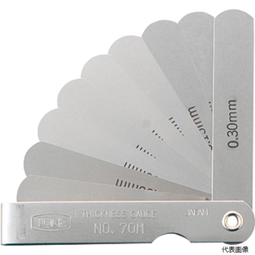 仪表 - TONE 70M シクネスゲージ 9枚組 リーフ形状A 長さ61mm