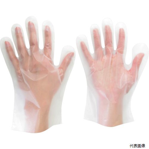 ミドリ安全 VERTE-510N-L ポリエチレン製ディスポ手袋 Lサイズ (100枚入)