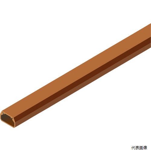 【特長】 ●ワンタッチ着脱方式で取り付けが簡単です。 ●形状は底の深いボックスタイプなので、本体内部でのケーブルの仮止めなどが不要です。 ●両面粘着テープ「壁面用マヂックステッカー」（別売）で簡単に施工できます。 ●エフモールよりも収容力が40％アップしています。 ●取り付け用のビス穴(φ4)が3穴あります。 【用途】 ●LANケーブルや電話線などの配線に。 ●壁面の配線保護に。 【仕様】 ●色：ブラウン ●適合ケーブル：VVF1.6×2C×2条 ●幅(mm)：22.0 ●長さ(m)：1 ●長さ(mm)：1000.0 ●厚さ(mm)：12.0 ●サイズ(mm)W：0 ●サイズ(mm)H：0 ●サイズ(mm)L：1000.0 ●内寸(mm)：19.8 ●都市再生機構仕様(EF-116-1) ●取付け用ビス穴(φ4)が3穴あります。 【材質／仕上】 ●塩化ビニル(PVC) 【注意】 ●床面の配線には使用できません。 【入数】 ●1個 他のサイズはこちら 在庫のない商品は検索に表示されない場合がございます　