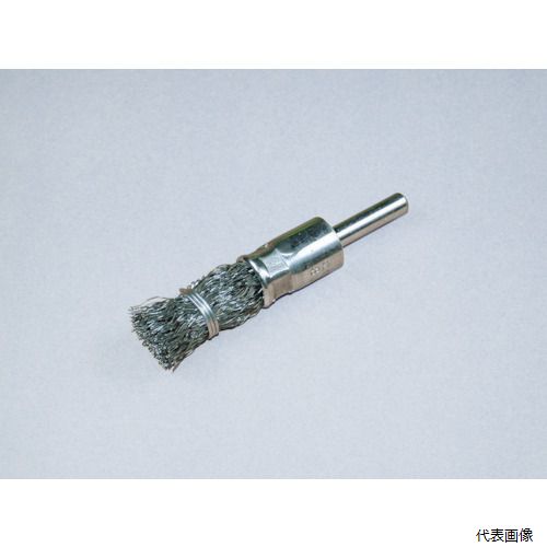 【特長】 ●ペーパーで取り切れない隙間にお勧めです。R面にも対応します。 【仕様】 ●線径(mm)：0.3 ●毛材：鋼線 ●外径(mm)：15 ●毛丈(mm)：30 ●軸長(mm)：25 ●軸径(mm)：6 ●最高使用回転数(rpm)：3000 ●A×B×C×D15×30×6×25 ●φ6 ●鋼線(φ)：0.3 ●ヤナセ　軸付エンドブラシ　鋼線　15x30x6x25 【入数】 ●10個 他のサイズはこちら 在庫のない商品は検索に表示されない場合がございます　