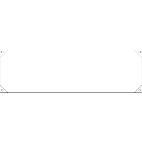 日本緑十字社 123100 緑十字 横断幕(横幕) 白無地タイプ 横断幕100(白) 450×1580mm ナイロンターポリン