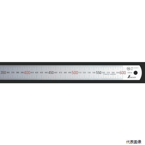 シンワ測定 13412 シンワ 直尺 シルバー600mm上下段p＝1.0mm