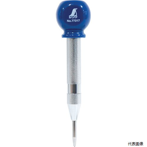 【スタンプラリー】シンワ測定 77317 シンワ オートポンチM 転がり防止グリップ付