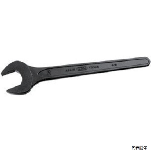 【特長】 ●JIS規格品です。スパナの利点である仮締め時の早回しが可能です。 ●口の傾き角度が約15°付いており裏表を使用することで狭い場所での作業を可能とします。 【用途】 ●六角ボルト・ナットの締結作業。 【仕様】 ●二面幅寸法(mm)：24 ●全長(mm)：215 ●頭部板厚(mm)：8.5 ●柄部板厚(mm)：5.7 ●対辺(mm)：24 【材質／仕上】 ●材質：スチール（S53C） ●表面処理：カチオン電着塗装 【入数】 ●1丁 他のサイズはこちら 在庫のない商品は検索に表示されない場合がございます　