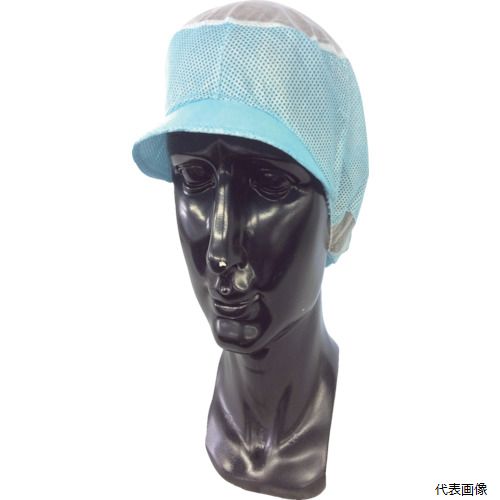 東京メディカル CA-104B でんでん帽(帯電タイプ) ブルー ツバ付通気型 (50枚入)