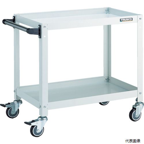 Rakuten - (代引き不可) トラスコ TRUSCO ツールワゴン ラビットワゴン 600×400×H600 ハンドル付 ウレタン車輪 ホワイト