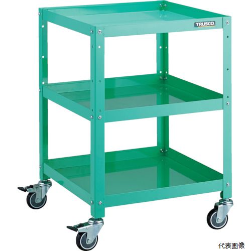 (代引き不可) トラスコ TRUSCO ツールワゴン ラビットワゴン 500X500 ウレタン車輪 ヤンググリーン