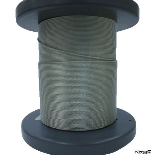 大阪コートロープ SB-081-50M O.C.R SUSワイヤロープ0.81mm 7×7 50m巻コート無