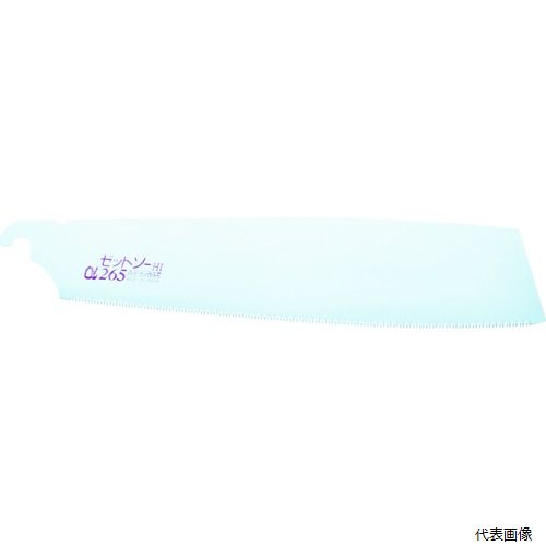 【特長】 ●独自のR刃特殊目立てで、切断に必要な部分にだけノコ刃が接する形状のため、挽き心地が軽いと人気です。 ●スムーズな挽き心地を求められる方へ「究極の横挽き」としてお勧めします。 【用途】 ●究極の横挽き。 【仕様】 ●刃長(mm)：265 ●刃ピッチ(mm)：1.75 ●板厚：0.60mm ●切り幅：0.88mm ●R刃 ●横挽き ●替刃1枚 【材質／仕上】 ●刃：炭素工具鋼5種（SK5） 【入数】 ●1枚 他のサイズはこちら 在庫のない商品は検索に表示されない場合がございます　