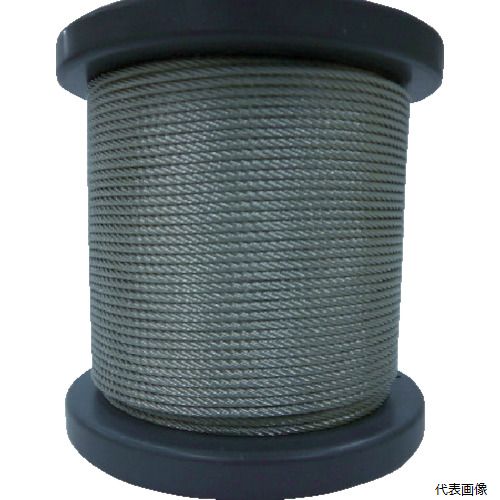 大阪コートロープ SB-150-50M O.C.R SUSワイヤロープ1.50mm 7×7 50m巻コート無