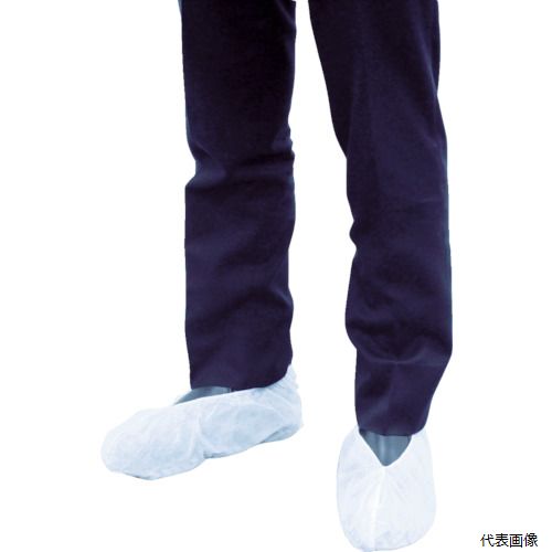 【特長】 ●すべりやすい床での作業にご使用いただけます。 ●靴底に付いた土埃の落下も防ぎます。 【用途】 ●衛生用品用。 【仕様】 ●色：白 ●適合靴サイズ(cm)：フリー ●サイズ：フリー ●全長(cm)：35 ●高さ(mm)：140 ●すべり止め付 ●靴底寸法：約35cm ●履き口・靴底にゴム入り 【材質／仕上】 ●ポリプロピレン(PP) 【注意】 ●耐熱性、防炎性はありません。 【入数】 ●1Pk/50足 他のサイズはこちら 在庫のない商品は検索に表示されない場合がございます　