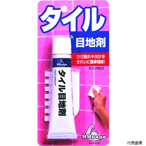 【特長】 ●タイルのひび割れや欠けをキレイに簡単補修できます。 ●ねり状タイプで真っ白な硬い目地に仕上がります。 【用途】 ●タイルの目地、モルタルのすき間のシール。 【仕様】 ●色：白 ●容量(g)：65 ●硬化時間(20℃)：24時間 ●硬化時間：約24時間(完全硬化) 【材質／仕上】 ●主成分：アクリル樹脂、充填剤、防カビ剤 【セット内容／付属品】 ●ヘラ 【入数】 ●1個 他のサイズはこちら 在庫のない商品は検索に表示されない場合がございます　