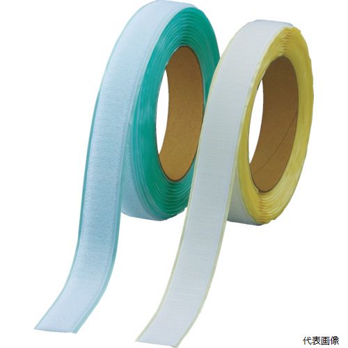 【特長】 ●お好みのサイズにハサミでカットできます。 ●押さえるだけでしっかり固定でき、軽くはがせます。 【用途】 ●ダンボールケース(紙)の接合に。 【仕様】 ●色：白 ●幅(mm)：20 ●長さ(m)：5 ●厚さ(mm)：(フック)2.1mm、(ループ)2.7 ●フック・ループ各5m入り ●弱粘着のりつきタイプ ●厚さ(フック)(mm)：2.1mm、(ループ)：2.7 【材質／仕上】 ●ポリエステル ●粘着剤：合成ゴム系（弱粘着） 【注意】 ●途中継ぎ目が入ることがあります。ご了承ください。(使用上問題ありません) 【入数】 ●1S/1組 他のサイズはこちら 在庫のない商品は検索に表示されない場合がございます　