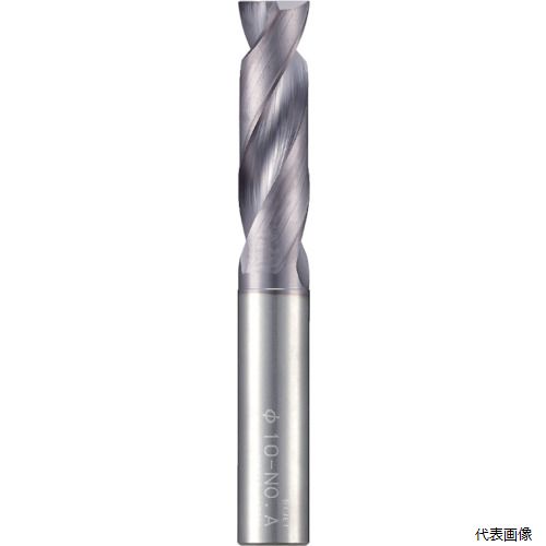 【特長】 ●正面が”平ら”な座ぐり加工用ドリルです。 ●傾斜面や交差穴加工でも下穴なしで安定加工が可能です。 ●広い溝形状で切り粉処理性に優れています。 ●薄板の穴あけ加工において一般のドリルよりバリの発生が少ないです。 ●他社品に比べ切削抵抗を約2割削減、高精度で長寿命です。 ●炭素鋼からプリハードン鋼、ステンレス鋼、アルミ合金まで幅広い被削材に対応しています。 【用途】 ●被削材：軟鋼、炭素鋼、合金鋼、プリハードン鋼、ステンレス鋼、アルミ合金、鋳鉄。 【仕様】 ●切削径DC(mm)：7.6 ●フルート長さLCF(mm)：29 ●首下長さLH(mm)：29 ●全長OAL(mm)：75 ●接続径DCON(mm)：8 ●コーティング：DZコーティング(TiAIN系) ●ねじれ角(°)：30 ●有効加工深さ：2D(刃径×2倍) ●給油タイプ：外部給油 ●刃長l1：29 ●シャンク長l2：40 ●先端角180゜フラット ●ねじれ角30゜ 【材質／仕上】 ●超硬合金(Carbide) 【入数】 ●1本 他のサイズはこちら 在庫のない商品は検索に表示されない場合がございます