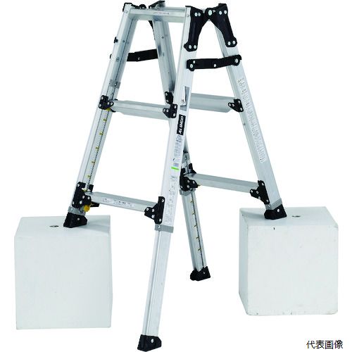 アルインコ PRW90FX 伸縮脚立(ステップ幅広)90cm 最大使用質量100kg