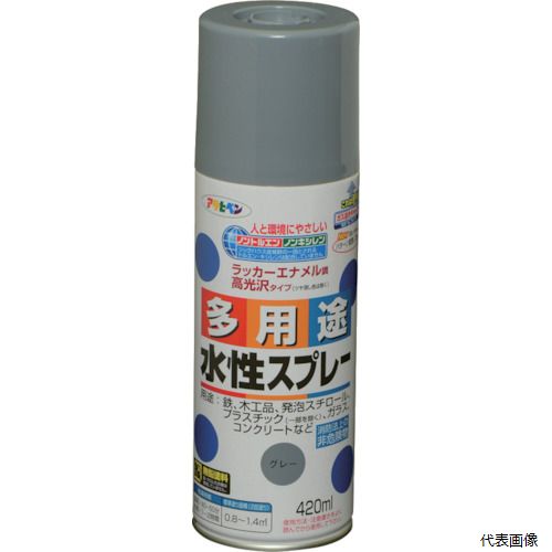 アサヒペン 566034 水性多用途スプレー 420ML グレー