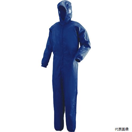 ミドリ安全 C1351N-4L フード一体型クリーンウェア ネイビー 4L(4.0)