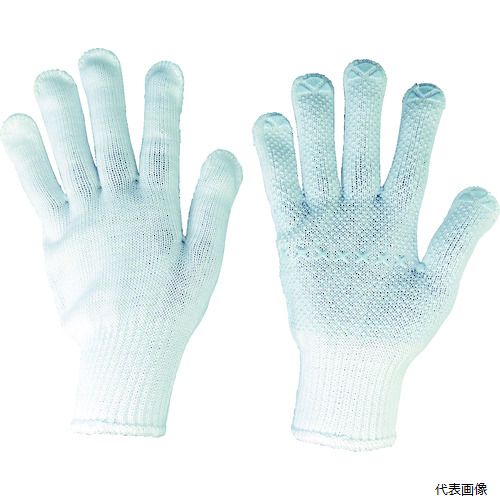 【スタンプラリー】 丸和ケミカル 23 すべり止め手袋 カツロンドライブ ウーリー入り ホワイト フリーサイズ