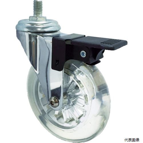 SAMSONG EMMA-TS-60 デザインクリアキャスター「Emma」 ネジ 自在ストッパー付 6