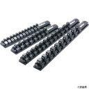 山下工業研究所 RSAL300-1/2X10 Ko-ken アルミソケットレール 12.7mm差込クリップ10ヶ付き全長300mm