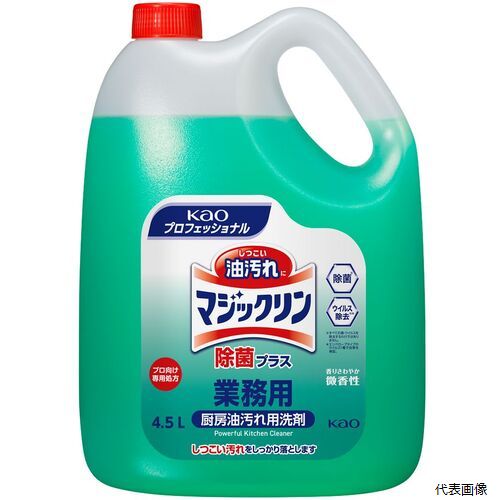 【特長】 ●除菌成分配合で洗浄と除菌が同時にできます。 ●香りさわやか、使った後もニオイ残りが気にならない微香性です。 【用途】 ●換気扇・レンジまわりの壁のしつこい油汚れからホールの洗浄・除菌。 【仕様】 ●容量(L)：4.5 ●梱包数(個)：4 【材質／仕上】 ●主成分：アルキルアミンオキシド・2-アミノエタノール・泡調整剤・除菌剤 【注意】 ●（使えないもの）：家具／畳／木床／水がしみこむもの、自動車 【入数】 ●1個 他のサイズはこちら 在庫のない商品は検索に表示されない場合がございます　