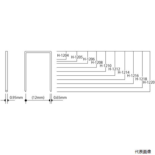 【スタンプラリー】立川ピン製作所 H-1212 立川ピン ステープル 肩幅12mm 長さ12mm 5000本入り