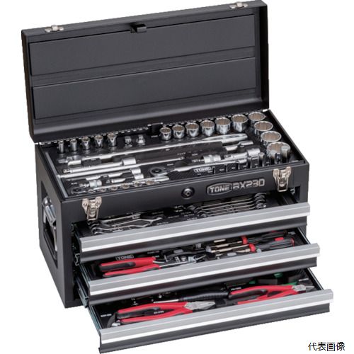 【スタンプラリー】(代引き不可) TONE TSXT950BK 整備用工具セット ツールセット(ブラック仕様) 間口50..
