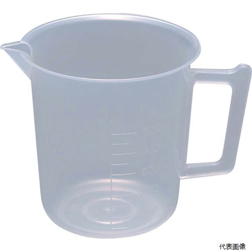 【特長】 ●透明度が高く、内容物がよく見えます。 ●オートクレーブ可能です。 ●耐薬品性、耐久性に優れています。 ●製造ロットに応じて着色・別注生産できます。（お問い合わせ下さい。） 【用途】 ●化学実験・調剤用の容器。 【仕様】 ●容量(ml)：500 ●目盛間隔(ml)：50 ●外径(mm)：123 ●高さ(mm)：118 ●耐熱温度(℃)：120 ●タイプ：取手付 ●幅(mm)：123 ●取手付 ●食品衛生法　ポジティブリスト制度(PL法)適合 【材質／仕上】 ●ポリプロピレン（PP） 【注意】 ●本来の目的以外には、使用しないで下さい。 ●ご使用される容器に適性があるか（薬品・油分など容器に注入した際の耐性、※濃度や温度等）、ご確認の上、万全の配慮のもと使用して下さい。 【入数】 ●1個 他のサイズはこちら 在庫のない商品は検索に表示されない場合がございます　