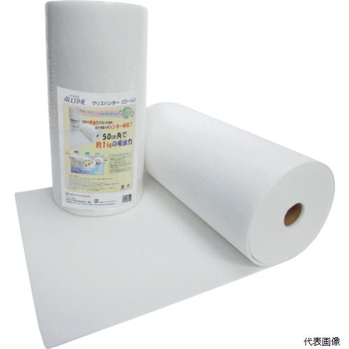 【特長】 ●シートにコシがあるため、設置交換に掛かる時間と手間を削減ができます。 ●吸着した油脂分を商品ごと廃棄可能です。 【用途】 ●グリストラップ用。 【仕様】 ●油吸収量(L/巻)：20 ●幅(mm)：500 ●長さ(m)：10 ●厚さ(mm)：4 ●ロールタイプ 【材質／仕上】 ●ポリプロピレン、ポリエチレン 【注意】 ●使用目的以外で流用しないでください ●火気の側に近づけないでください ●グリストラップの適応サイズを確認の上ご使用ください ●廃棄の際は各自治体の廃棄物処理の指示に従ってください ●一部ピンクに見える商品が混ざる場合がございますが、商品の性能に問題はございません 【入数】 ●1巻 他のサイズはこちら 在庫のない商品は検索に表示されない場合がございます　