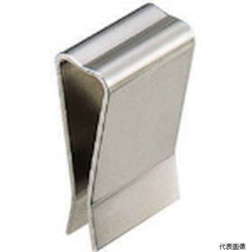 【特長】 ●差し込むだけのワンタッチタイプです。 【用途】 ●グレーチング（溝蓋）とグレーチングの隣合った部分にはめ込み、連結させる事で、衝撃による跳ね上げ事故を防いだり、グレーチングの盗難を抑制します。 【仕様】 ●縦(mm)：35 ●横(mm)：20 ●内幅(mm)：9 ●W1(mm)：9 ●T(mm)：1 ●ワンタッチタイプ 【材質／仕上】 ●ステンレス(SUS304) ●仕上げ：バレル研磨仕上げ 【入数】 ●1個 他のサイズはこちら 在庫のない商品は検索に表示されない場合がございます　