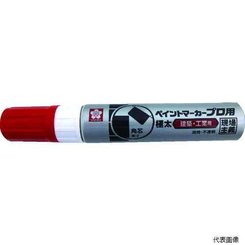 サクラクレパス KPMK-J-19R サクラ 工業用マーカー ペイントマーカー プロ用 極太 赤