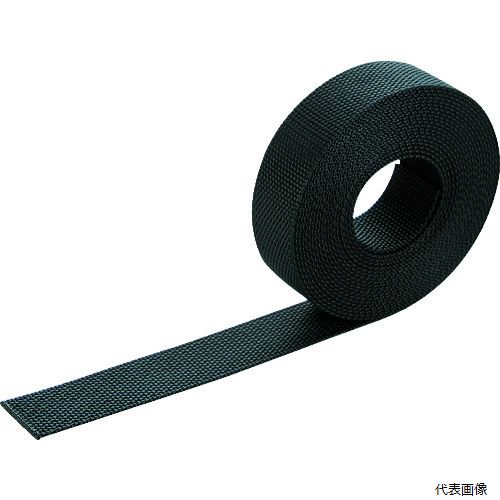 【特長】 ●一般的な合成繊維で最も強度があるナイロンを使用し、摩擦と衝撃にも強く耐熱性にも優れたベルトです。 【用途】 ●バッグのベルトなどに。 ●荷物の簡易的な結束などに。 ●商品の簡易的な結束などの多目的ベルト。 【仕様】 ●色：黒 ●幅(mm)：30 ●長さ(m)：5 ●厚さ(mm)：1.6 ●引張強度(kgf)：1260 ●カットタイプ 【材質／仕上】 ●ナイロン 【入数】 ●1巻 他のサイズはこちら 在庫のない商品は検索に表示されない場合がございます　
